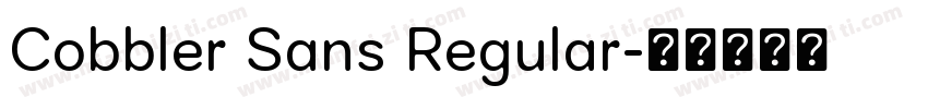 Cobbler Sans Regular字体转换